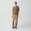 Theory Straight Drawstring Pant In Performance Suiting In Brown