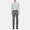 Theory Straight-fit Suit Pant In Fine Wool In Silver