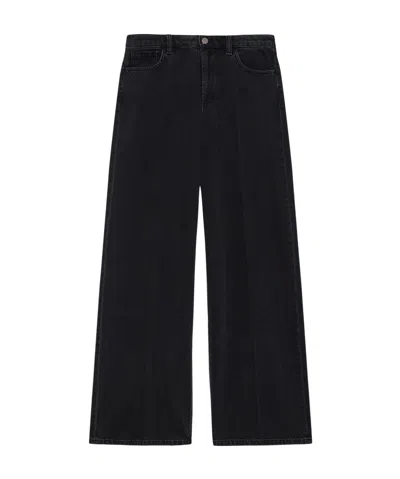 Theory Straight Five-pocket Jeans In Black