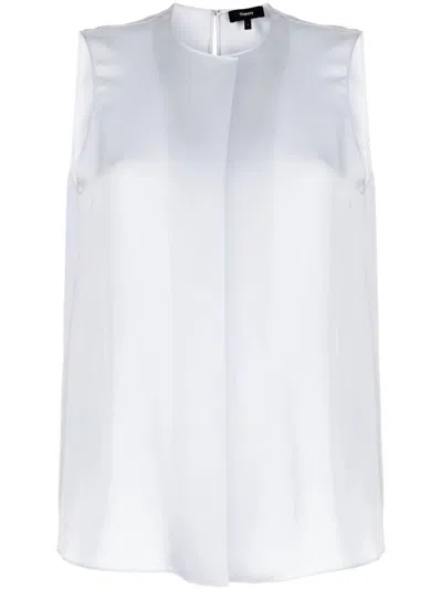 Theory Straight Flap Top Clothing In White