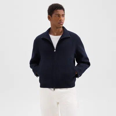 Theory Straight Jacket In Double-face Wool-cashmere In Baltic