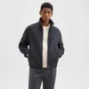 Theory Straight Jacket In Double-face Wool-cashmere In Dark Charcoal Melange