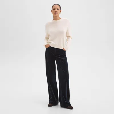 Theory Straight-leg 5-pocket Pant In Velvet In Baltic