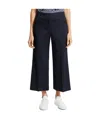 Theory Clean Terena Wide Leg Crop Pants In Black