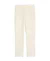 Theory Straight-leg Cropped Trousers In Bone