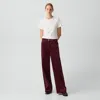 Theory Straight-leg Five Pocket Pant In Corduroy In Burgundy