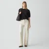Theory Straight-leg Five-pocket Pant In Denim In Sand