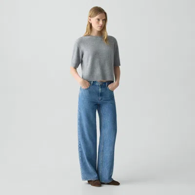 Theory Straight-leg Five-pocket Pant In Relaxed Denim In Blue