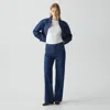 Theory Straight-leg Five-pocket Pant In Relaxed Denim In Purple