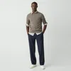 Theory Straight-leg Pant In Stretch Wool In Navy