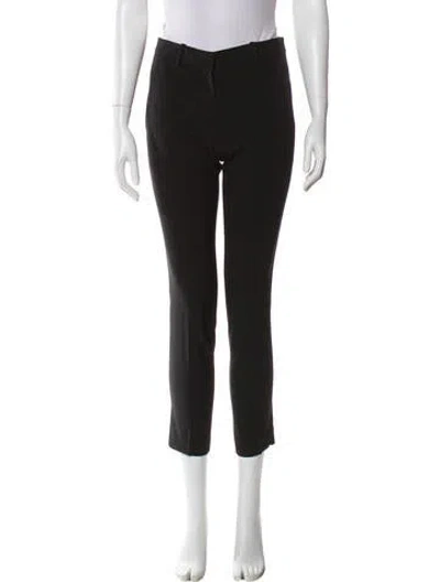 Pre-owned Theory Straight Leg Pants In Black