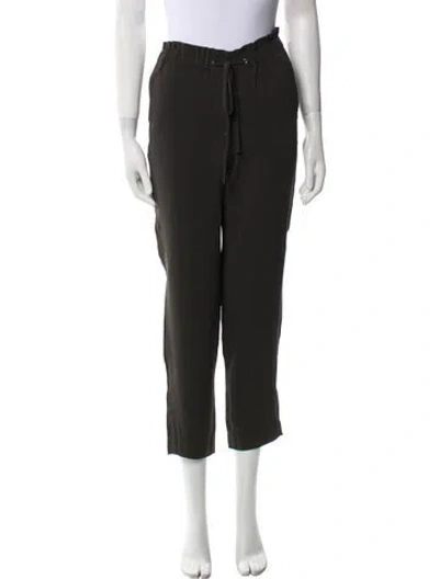 Pre-owned Theory Straight Leg Pants In Black