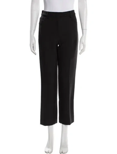 Pre-owned Theory Straight Leg Pants In Black