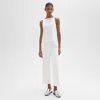 Theory Straight-leg Pull-on Pant In Linen-viscose In Ivory