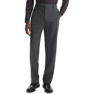 Theory Gray Larin Trousers In Medium Charcoal