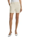 Theory Good Tab Waist Linen Blend Shorts In Straw