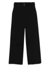 Theory High-waist Straight-leg Pant In Good Wool In Black