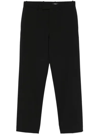 Theory Straight-leg Trousers In Black
