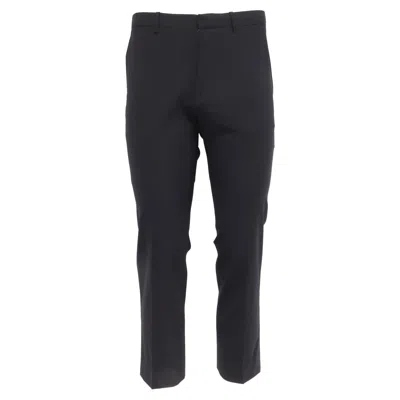 Theory Straight Leg Trousers In Black Wool
