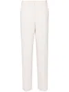 Theory Womens Pumice Relaxed-fit Mid-rise Straight-leg Crepe Trousers In Neutrals