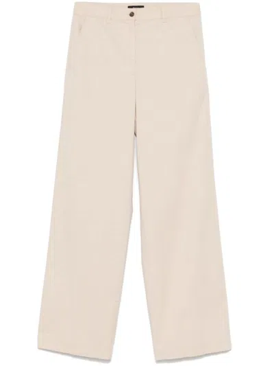 Theory Straight-leg Trousers In Neutral