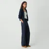 Theory Straight Pant In Good Wool In Nocturne Navy
