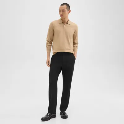 Theory Straight Pant In Wool-blend Twill In Black