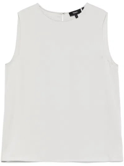 Theory Straight Shell Tank Top In Grey