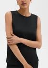 Theory Button Back Sleeveless Shell In Black
