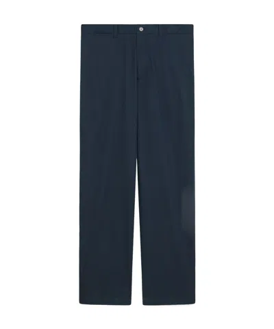 Theory Straight Trousers Made Of Cotton Twill Blend In Black