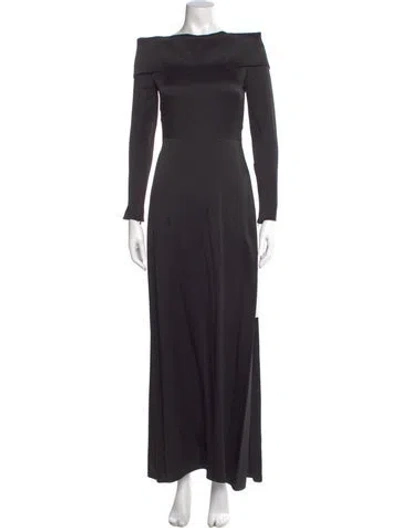 Pre-owned Theory Strapless Long Dress In Black