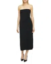 Theory Strapless Maxi Dress In Black