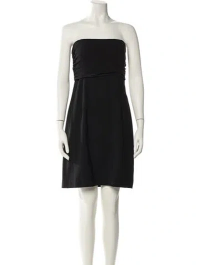 Pre-owned Theory Strapless Mini Dress In Black