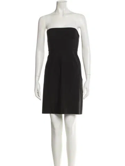 Pre-owned Theory Strapless Mini Dress In Black