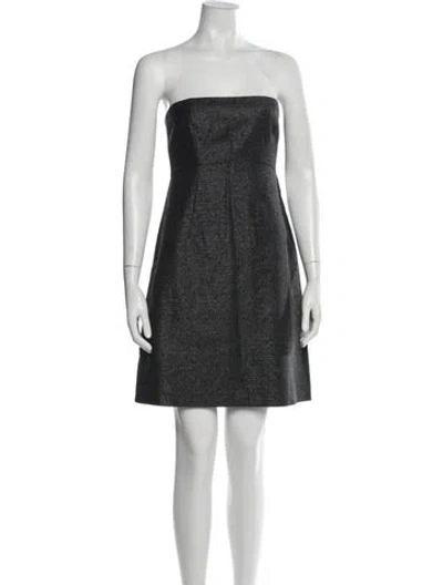 Pre-owned Theory Strapless Mini Dress In Black