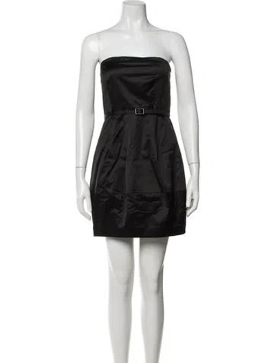 Pre-owned Theory Strapless Mini Dress In Black
