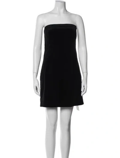 Pre-owned Theory Strapless Mini Dress In Black