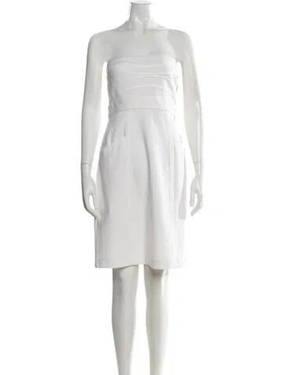 Pre-owned Theory Strapless Mini Dress In Neutral