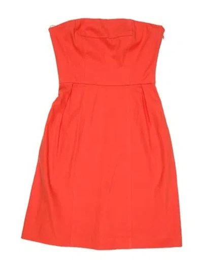 Pre-owned Theory Strapless Mini Dress In Orange