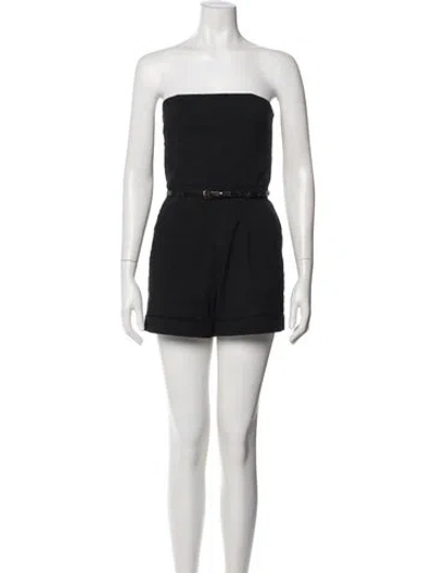 Pre-owned Theory Strapless Romper In Black