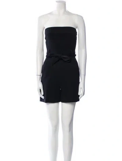 Pre-owned Theory Strapless Romper In Black
