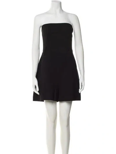 Pre-owned Theory Strapless Romper In Black