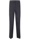 Theory Stretch Back Waisted Little Flared Trousers In Blue