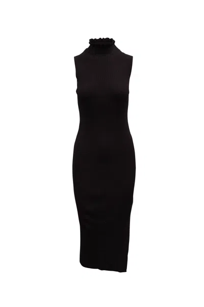 Theory Stretch Knit Sleeveless Dress In Burgundy Rayon In Red