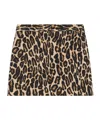 Theory Leopard Print Mini Skirt In Black
