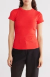 Theory Stretch Rib Tiny Tee In Poppy