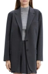 Theory Oversized Blazer In Charcoal Melange