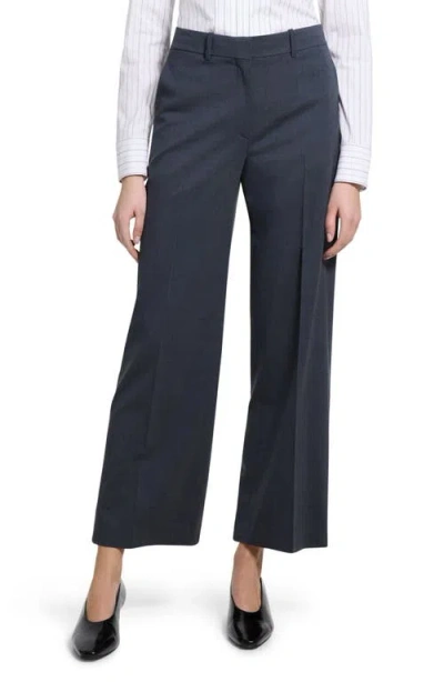 Theory Stretch Wool Pants In Blue