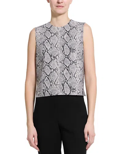 THEORY STRETCH WOOL PRINTED SHELL