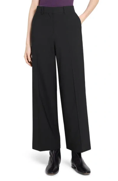 THEORY THEORY STRETCH WOOL WIDE LEG PANTS